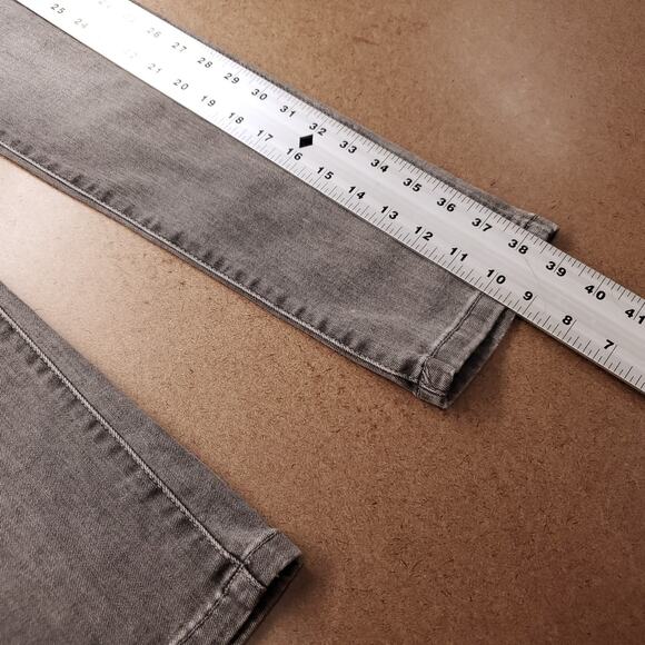 Zara Basic Z1975 Denim Jeans Womens 8 Gray Stretch Skinny Straight Faded Y2K - Picture 6 of 11